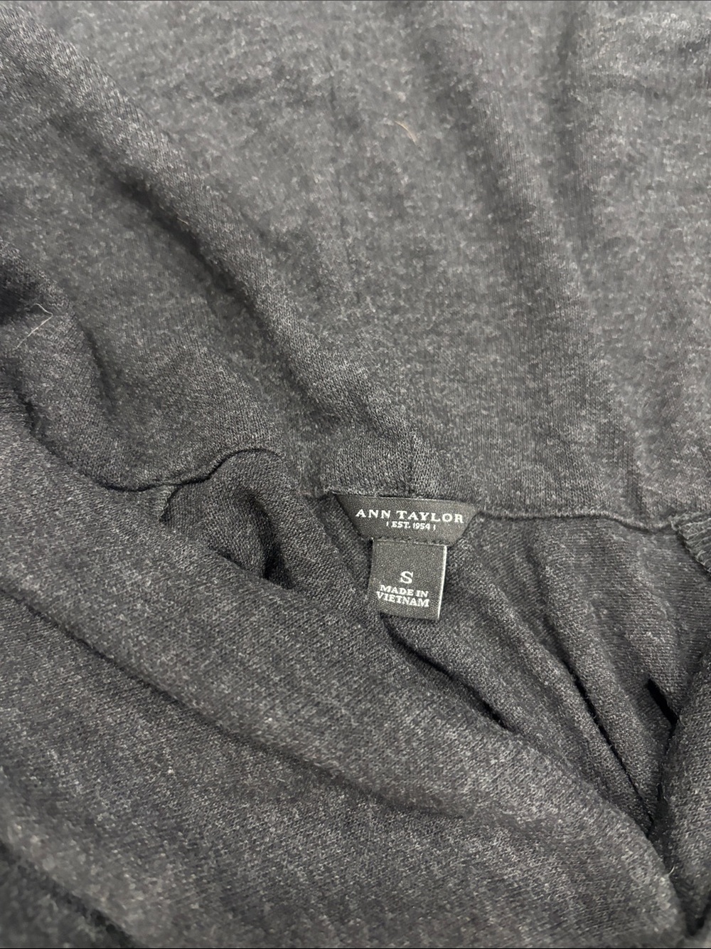 Ann Taylor Women’s Dark Charcoal Cowl neck Sweater